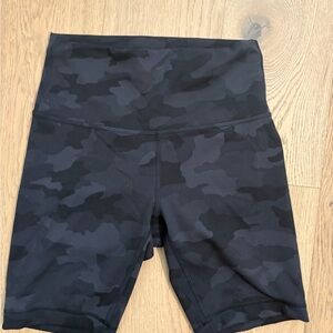 lululemon athletica Black Camo Bike Shorts